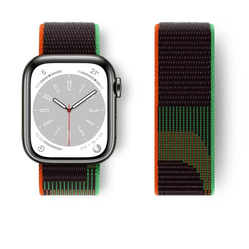 Nylon loop Strap For Watch Band Ultra-2 49mm 44mm 40mm 45mm 41mm Sport pride Bracelet iwatch bands Series 9 8 se 7 6 5 4 3