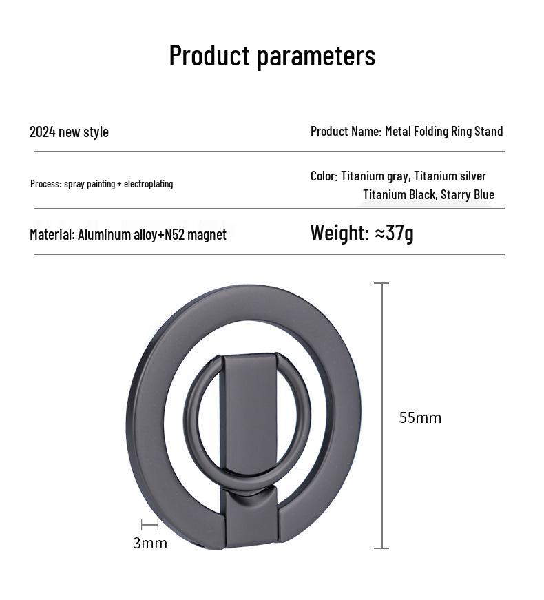 Magnetischer Metall-Handyring & Ständer mit MagSafe