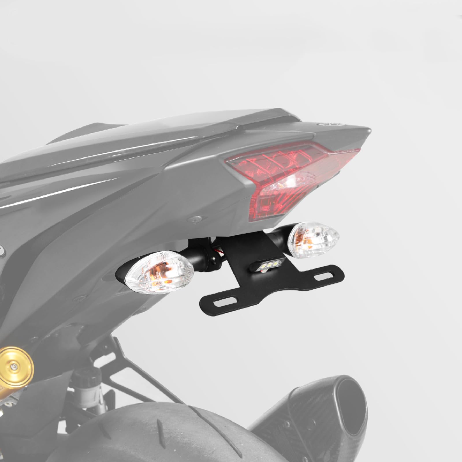 

LEDISHUN Black Fender Eliminator Kit with License Plate Holder for Yamaha YZF-R3 MT-03 YZF-25 MT-25 (2015-2025)