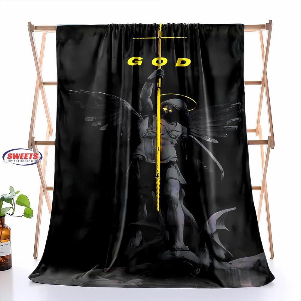 NO.3 Comfortable and Soft Cross Jesus Blanket, Add Beauty To The Home, All Seasons, Home Office Can Be Used, Nap Camping Blanket