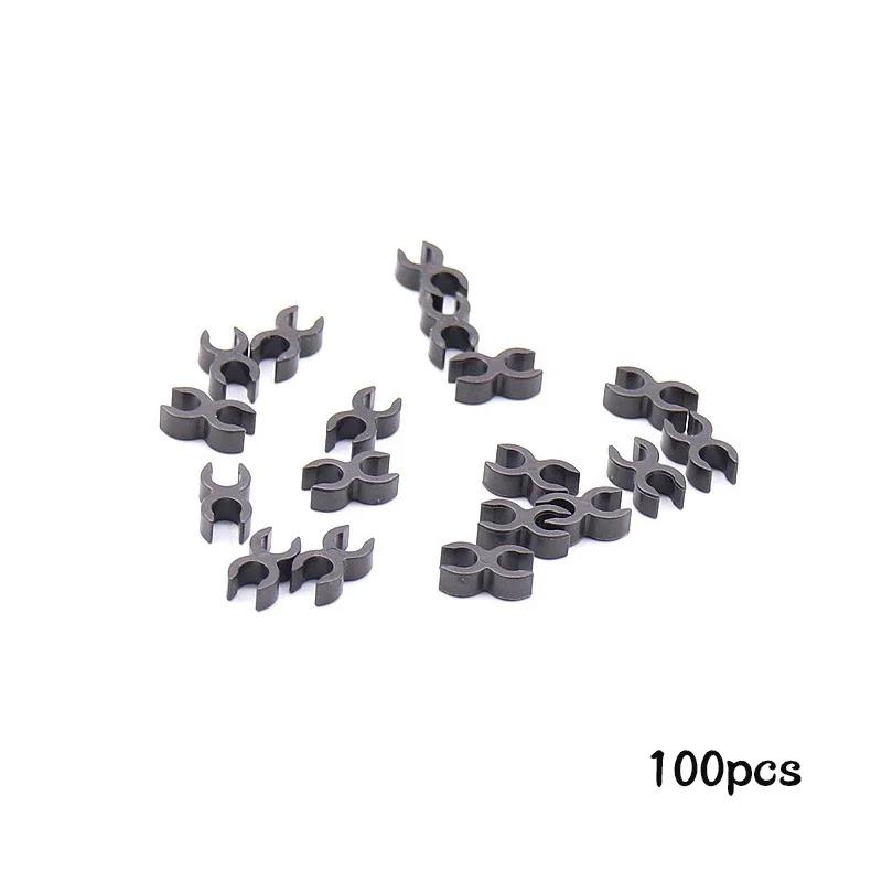 100pcs/lot MOC Brick Clips Double U Clips Building Blocks Construction Creative Bricks Parts DIY Accessories Toys For Children