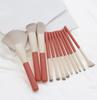 HMU Blind Drop Shipping Soft 12pcs Pink Wood Handle Good Quality Custom Logo Makeup Brushes Set