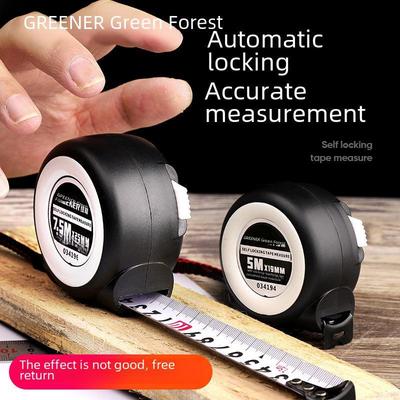 Green Forest 5m/3m sada ocelových svinovacích metrů: Přesná páska 10 m, 7,5 m kruhové pravítko, Nerezová ocel, Vodotěsné, Odolné proti opotřebení