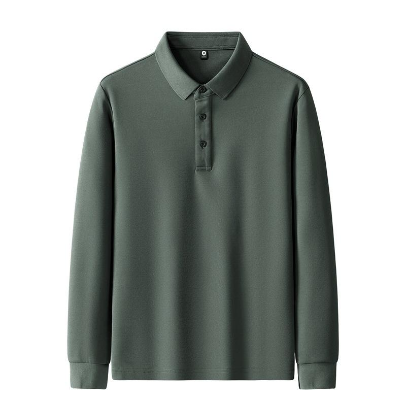 Men's Long Sleeve Polo Shirts Button Casual Work Pullover Shirts Moisture Wicking Lightweight Golf Shirts Regular-Fit Collared Tee Shirt for Men