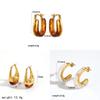 Modern Geometric Resin Stainless Steel Earring For Women With Gold Plating And Elegant Style