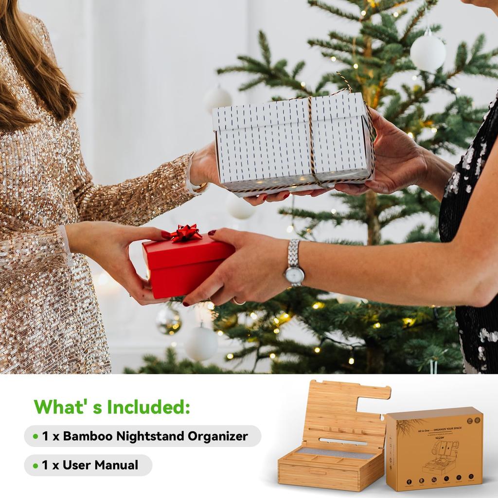 Stație de Andocare din Bambus Pezin & Hulin, un cadou perfect de ziua de naștere pentru bărbați, Ziua Tatălui sau aniversări. Organizează-ți biroul cu acest convenabil