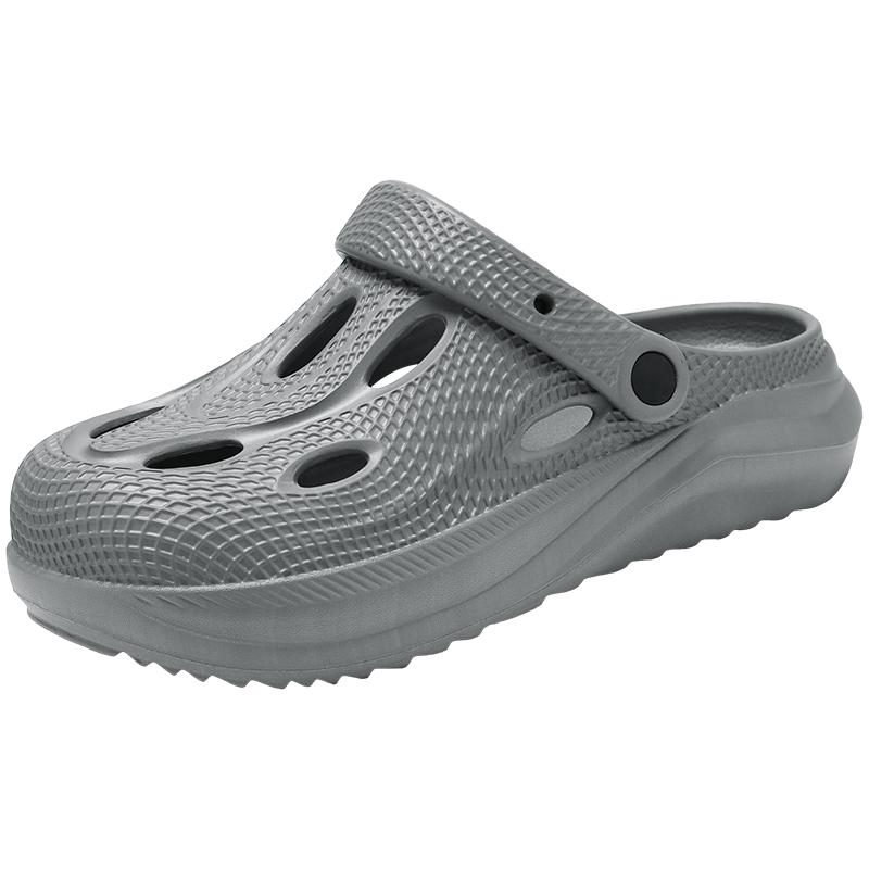 

Outdoor Clogs Men s Beach Anti-slip Breathable Slippers Men s Lightweight Mesh Comfortable Soft-soled Casual Sandals Men Shoes 45 сірий колір