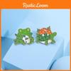 Creative Cartoon Animal Floral Metal Brooch Adorable Gift For Students And Adults