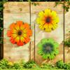 3PCS Metal Outdoor Wall Decoration Flower  Decoration Ornaments