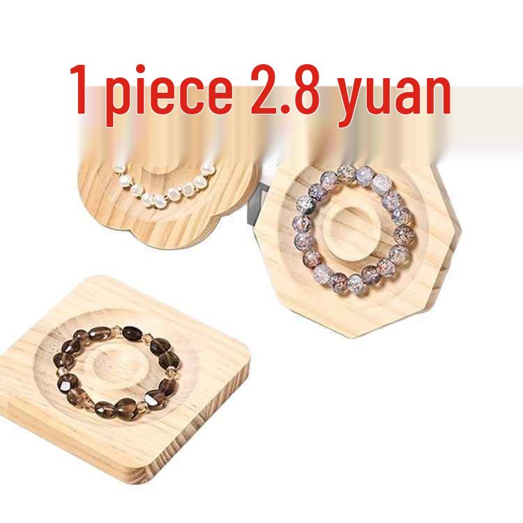 Handmade Solid Wood Jewelry Display Tray for Beads and Bracelets