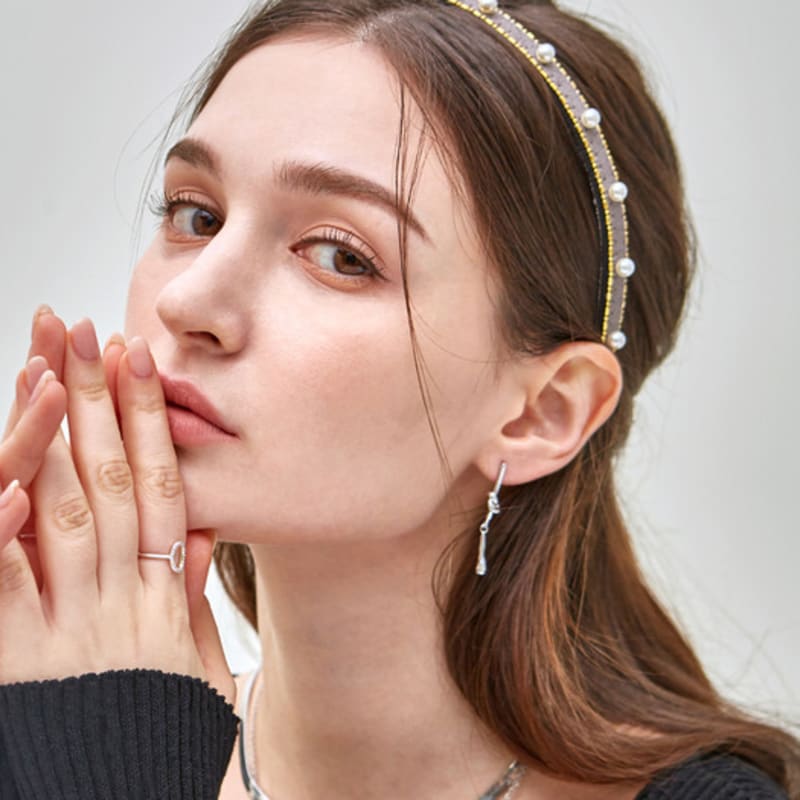 

ctwins Жемчужная повязка для волос brown