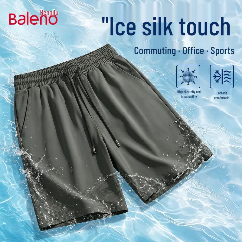 Baleno Men's Cool-Feel Drawstring Casual Shorts