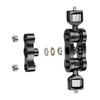Metal Mount Arm 360 Degree Rotation Double Ballheads 1/4in Screw Mount for Camera and Lighting Equipment