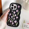 Simple Flower Soft Phone Cover Case for iPhone 16 Pro Max 17 Air 11 XR 8 14 12 13 15 Plus