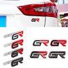 ADE1 3D Metal GR Car Front Grille Emblem Badge Rear Trunk Sticker Decal For Toyota GR Gazoo Sport C-HR RAV4 Mirai Avensis Prado Prius