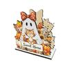 Wooden Tissue Box Holder Countertop Storage Rack for Halloween Decor