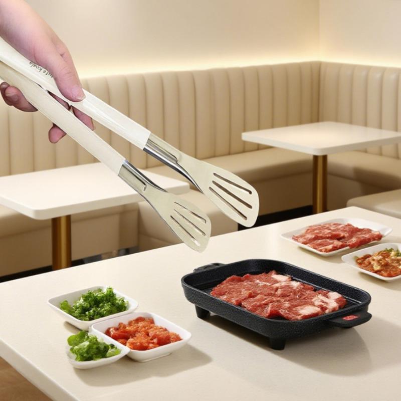 Stainless Steel Food Tongs Kitchen Utensils Buffet Cooking Tool Anti Heat Bread Clip Pastry Clamp For Desserts Salads Barbecue