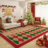 Weihnachtsstimmung Teppich Rutschfest und Langlebig Nachttischmatte für Schlafzimmer Wohnzimmer Sofateppich Heimdekoration