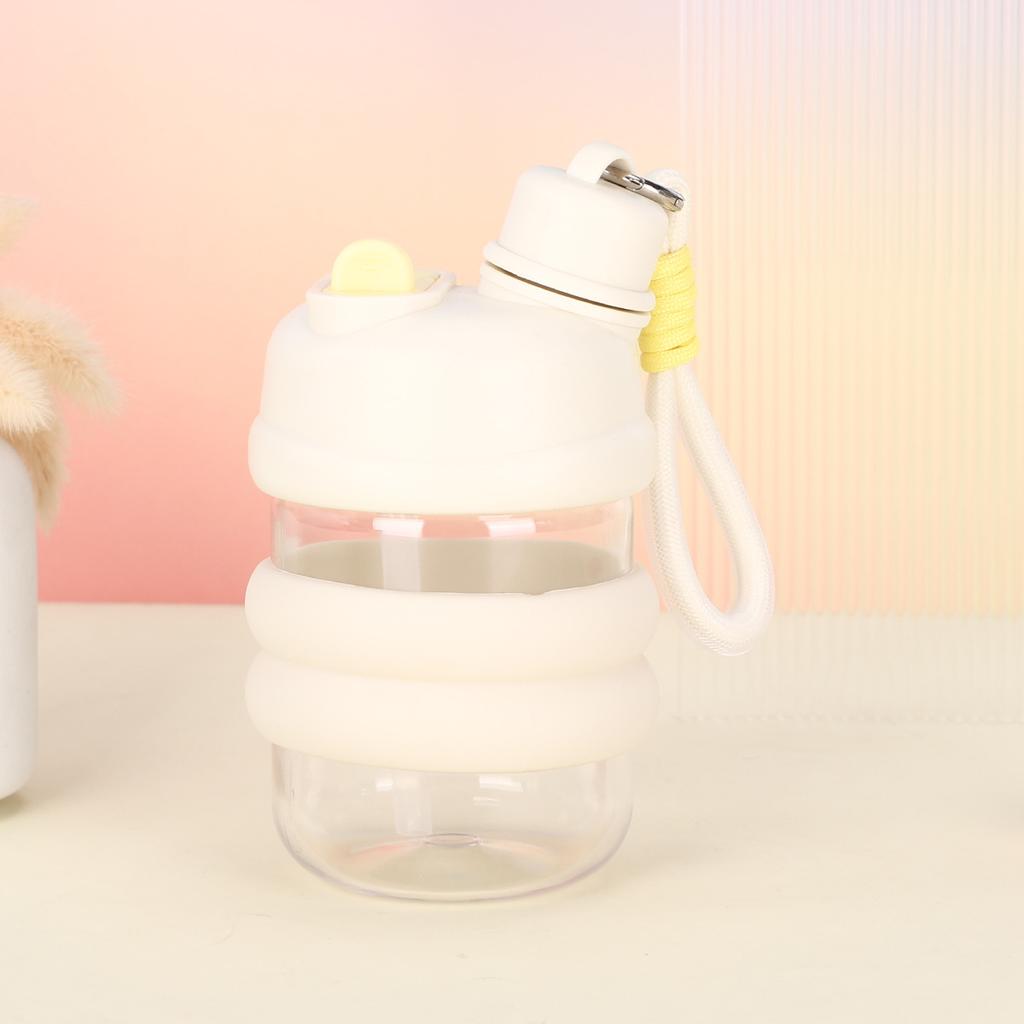 Water bottle summer new simple high value suspender water cup male and female students portable accompanying cup outdoor plastic cup