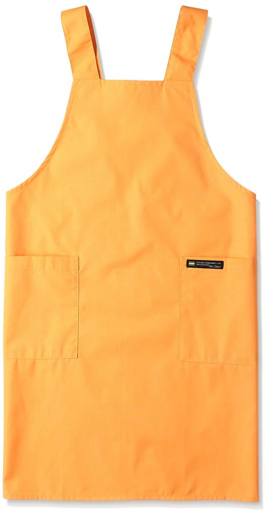 Restaurant Cafe Version 9 Colors Available Bib Apron T134 Orange M [Albe] Water-repellent H-type M/L Women's C-4
