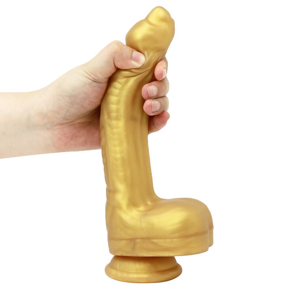 Silica Gel Dildo Realistic Skin Silicone Penis Soft Huge Dick Strapon Suction Cup Anal Sex Toys for Women Vagina Masturbation