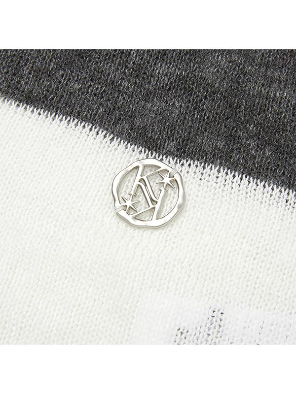 KIRSH See-Through Block Long Sleeve Knit [Ivory]