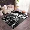Motorcycle Racer With Agv Helmet Premium Crystal Velvet Area Classic Design Nonslip Durable Polyester Area Rug For Bedroom Playroom Living Room Or
