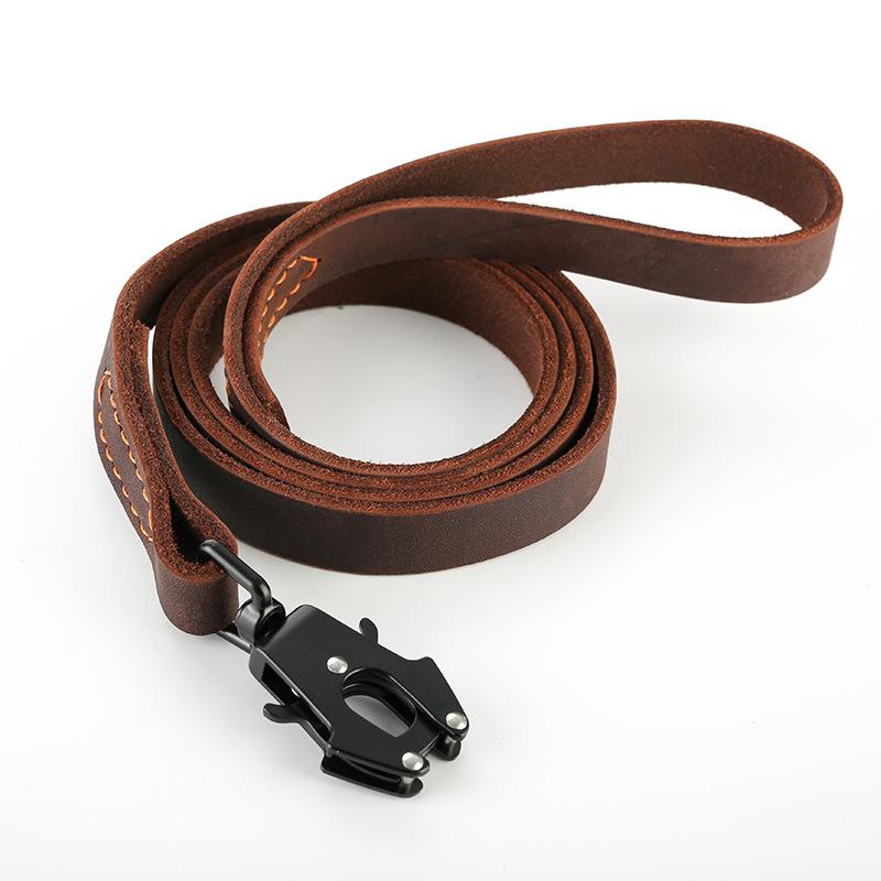 

Быстросъемный поводок из коровьей кожи для собак средних и крупных пород, поводок для выгула собак 1 meter