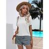 Women Solid Knitted Short Sleeve T-shirt O Neck Short Sleeve Casual Slim Green Female Pullover Fall Tees Tops Autumn T Shirt New