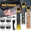 Máquina de corte de cabelo elétrica sem fio vintage t9, aparador de barbeiro profissional para homens, barbeador e barba mais leve