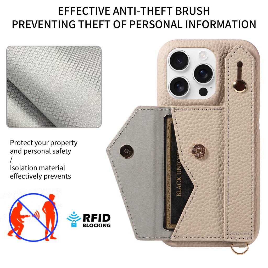 Leather Phone Case for IPhone16e 16promax 15plus 14promax 14plus 13promax13mini Shockproof Anti-Drop with Stand and Wallet Cover