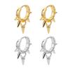 Contemporary Spikes Rivet Ear Cuff Handmade Hoop Earrings Lightweight Comfortable Ear Accessory for Fashion Enthusiasts