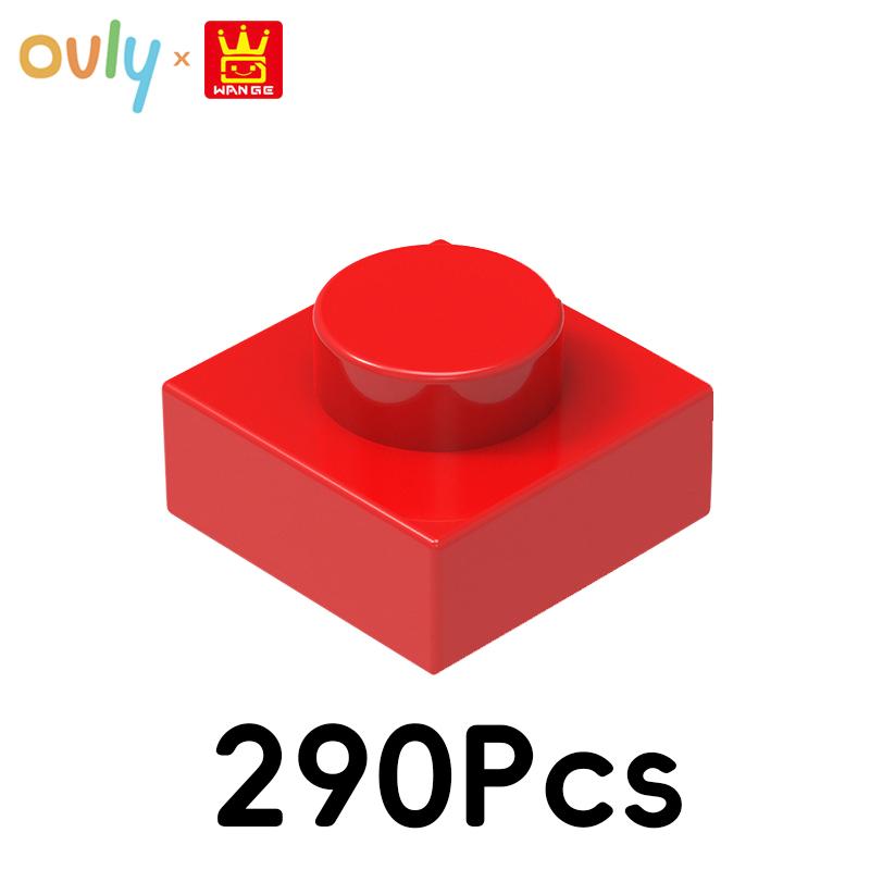 WANGE 1*1 Строительные блоки 290 шт. №3024 Маленькие совместимые кирпичики 1-отверстие Низкие элементы Аксессуары MOC DIY Насыпью Детская игрушка