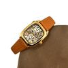 Unique Niche Design Sense Square Plate Watch Women, Retro Leopard Print Women'S Watch