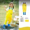 Waterdicht Kinder Waadpak, Volledig Bovenlichaam Speelkleding, Verstelbare Bandjes, Geel