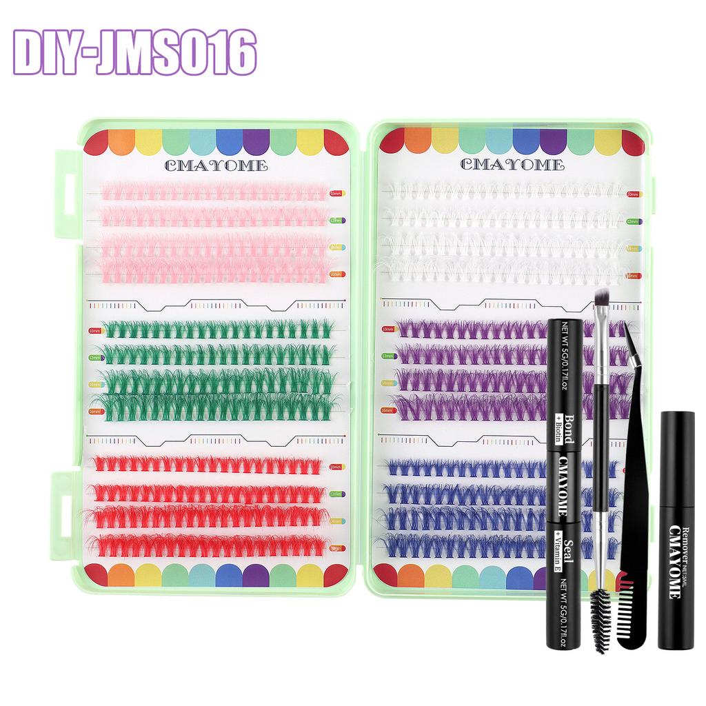 Diy Single Tuft Of Hair Large Capacity Family Photo Colored False Eyelashes Eyelash Book D Song Mixed False Eyelashes