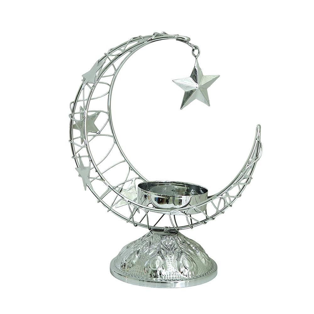 Eid Al-Fitr Metal Incense Burner Gold Silver Black Tea Light Cup Stand  Ramadan Decoration