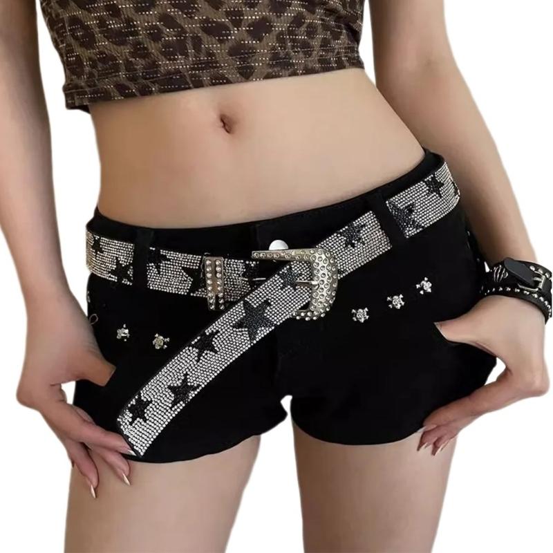 Modern Women Jeans Belt Studded Western Punk Belt Impressive Gothic Style