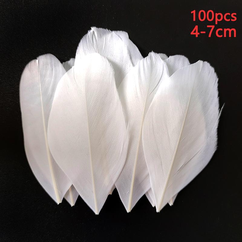 4-8Cm Feathers Decoration White 100Pcs Plumas For Crafts Small Bulk Goose Chicken Dream Catcher Making Massage House Piume Salon