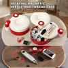 Rotating Magnetic Sewing Kit 360-Degree Rotatable Magnetic Sewing Box Multi-Layered Kit for Home Organizer Portable Sewing