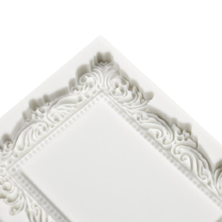 Sugarcraft Mould Silicone Vintage Embossed Frame Shape Bakeware Tools Gift
