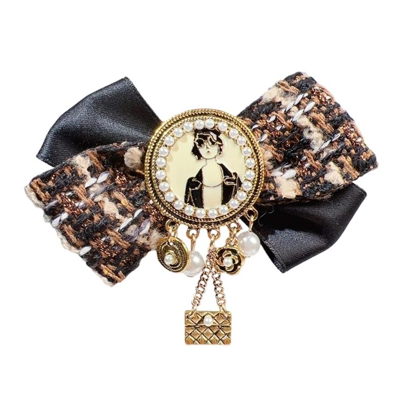 Elegant Vintage Brooch Bowknot Shirt Collar Pin With Alloy Ribbon Design For Formal Occasions Daily Wear