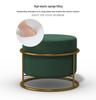 Creative Round Fabric Stool: Stylish, Soft, and Versatile for Living Room, Coffee Table, or Shoe Changing.