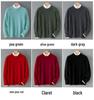 Men's 100% Wool Round Neck Loose Casual Sweater - Thickened Long Sleeve Knitwear