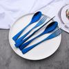 304 Stainless Steel 24Pcs/Set Gold Dinnerware Set Steak Knife Fork Coffee Spoon Cutlery Set Kitchen Tableware Silverware Set