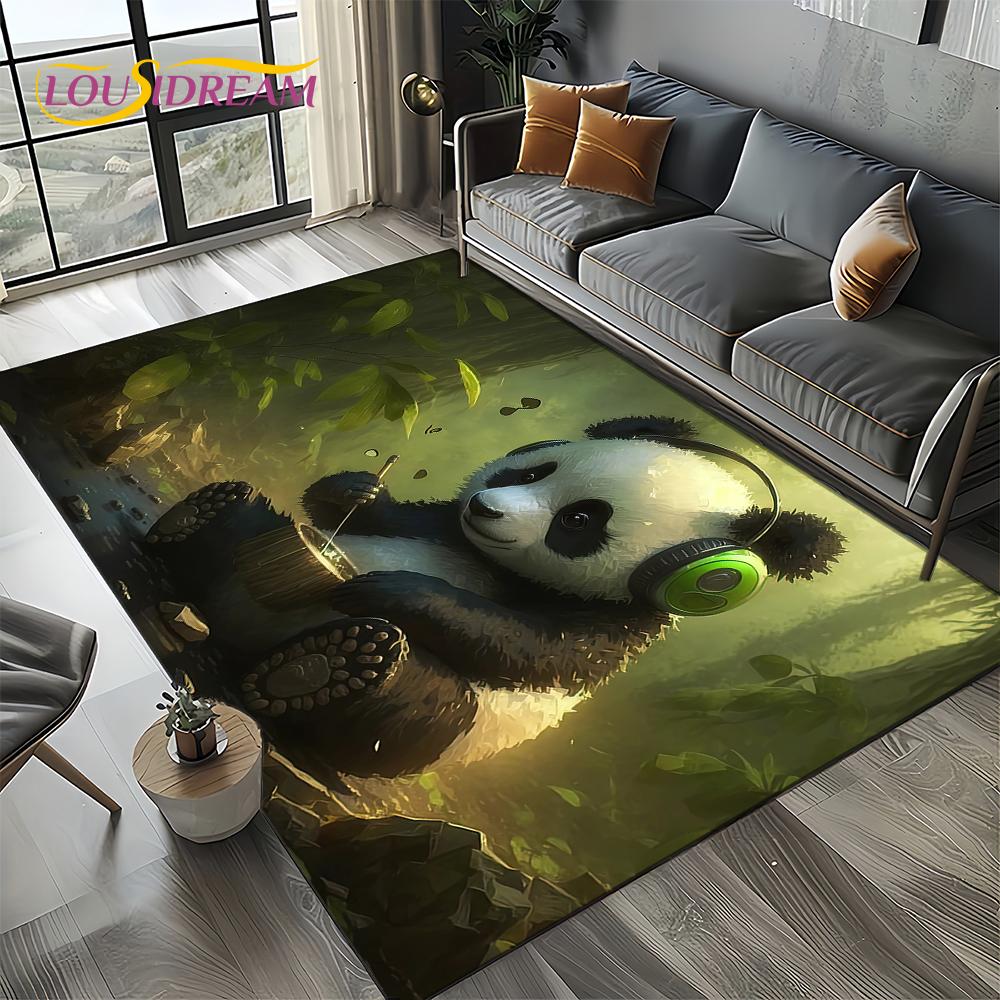 3D Dream Animal Cartoon Panda Cute Carpet Rug for Living Room Bedroom Home Sofa Decoration,Kid Area Rug Non-slip Floor Mat Gift