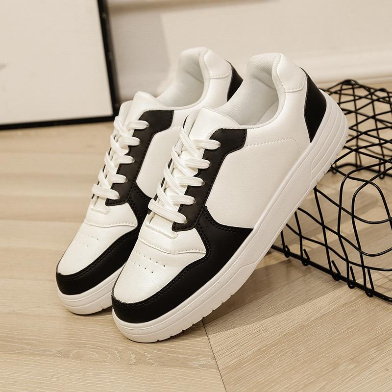 Board shoes men's spring leather surface breathable sports and leisure men's shoes youth trend versatile thick sole small white tide brand light