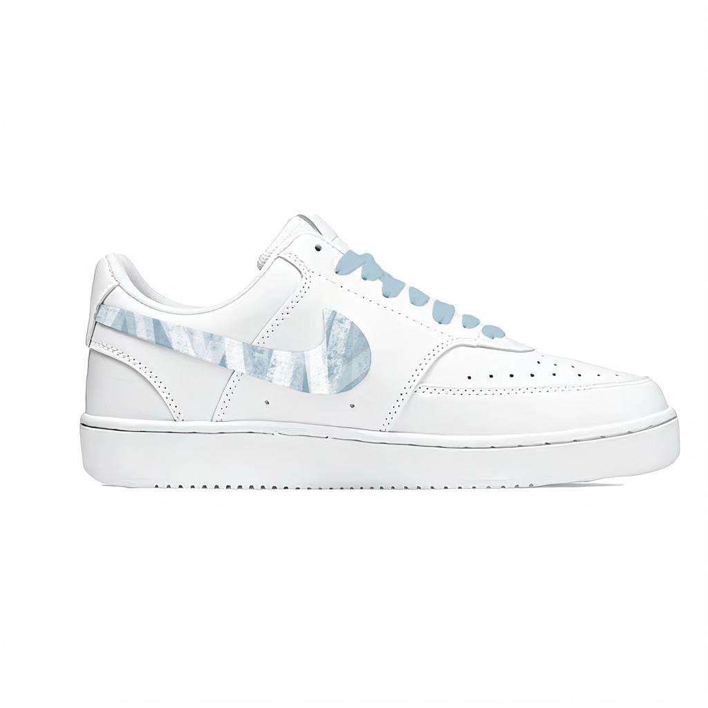 Nike Court Vision 1 Heartbeat Pu Low top Skateboard Shoes Men's White Blue DH2987-101(Team2109-SBOX)