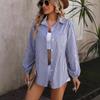 2024 Spring & Autumn European-American Women’s Long Sleeve Button-Down Top