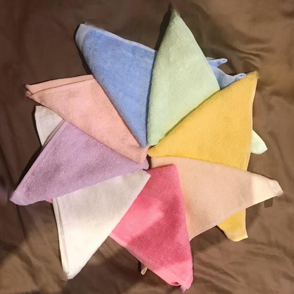 10 unidades Toalhas de Fibra de Bambu Super Macias, Absorventes, Secagem Rápida Toalhas Quadradas Portáteis em Cores Sortidas Rosa, Azul, Amarelo, Verde, Roxo, Corpo,